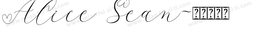 Alice Sean字体转换